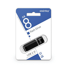Флешка USB 2.0 8 ГБ Smartbuy Quartz (SB8GBQZ-K)