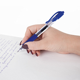 Ручка гелевая автоматическая Pilot BL-G2-5 синяя (толщина линии 0.3 мм)