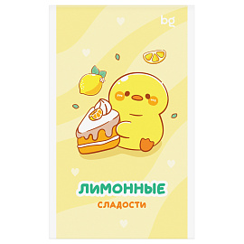 Блокнот А6 32л., на скрепке BG "Сладкие булочки", блестки