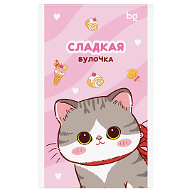 Блокнот А6 32л., на скрепке BG "Сладкие булочки", блестки
