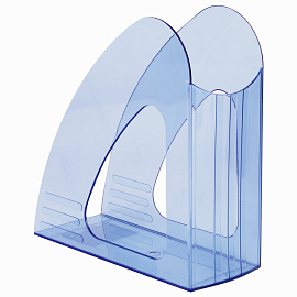 Лоток вертикальный для бумаг BRAUBERG "Delta", 240х90х240 мм, тонированный синий, 237245 фото Лоток вертикальный для бумаг BRAUBERG "Delta", 240х90х240 мм, тонированный синий, 237245