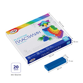 Пластилин Гамма Классический 10 цветов 200 г фото Пластилин Гамма Классический 10 цветов 200 г