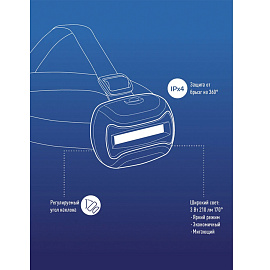 Фонарь налобный светодиодный Космос 3W COB на батарейках (KOC-H3WCOBLED)