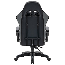 Кресло компьютерное DEFENDER "Strider", 2 подушки, ткань/экокожа, черное/серое, 64056