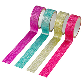 Набор клейких декоративных лент MESHU "Glitter lines", 4шт фото Набор клейких декоративных лент MESHU "Glitter lines", 4шт