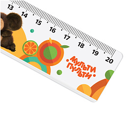 Линейка 20см Мульти-Пульти "Чебурашка", с принтом фото Линейка 20см Мульти-Пульти "Чебурашка", с принтом