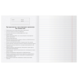 Тетрадь предметная 48л. BG "Single colour" - Литература, эконом