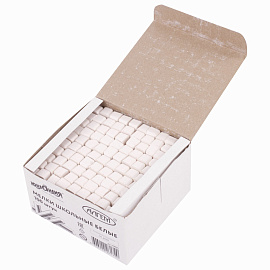 Мел белый квадратный 100 штук, ЮНЛАНДИЯ (Алгем), картонная упаковка, 229070