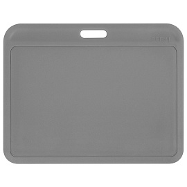 Бейдж горизонтальный (54х85 мм), серый, МАТОВАЯ ПОВЕРХНОСТЬ, BRAUBERG EXTRA, 238817