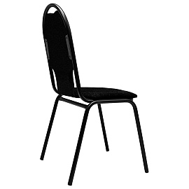 Стул для посетителей РС02М, черный каркас, ткань черная фото Стул для посетителей РС02М, черный каркас, ткань черная