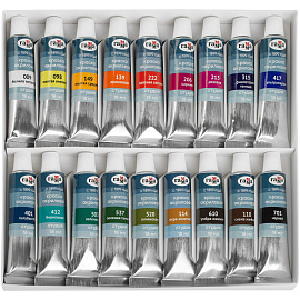 Краски акриловые художественные Гамма "Студия", 18цв., 18 мл/туба, картон. упаковка фото Краски акриловые художественные Гамма "Студия", 18цв., 18 мл/туба, картон. упаковка