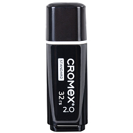 Флеш-диск 32 GB, CROMEX (КРОМЕКС) Standard USB 2.0, черный, 514159