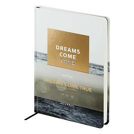 Ежедневник недатированный, А5, 136л., 7БЦ, MESHU "Dreams come true", тон. блок, тиснение фольгой, кругление углов, закладка-ляссе