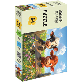 Пазл 64 эл. ТРИ СОВЫ "Друзья на ферме