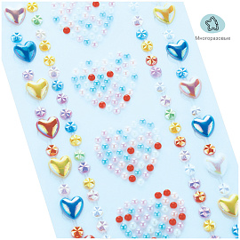 Наклейки акриловые MESHU "Bright hearts", 25*7,8см, стразы, 426 наклеек, инд. уп., европодвес фото Наклейки акриловые MESHU "Bright hearts", 25*7,8см, стразы, 426 наклеек, инд. уп., европодвес