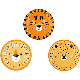 Тарелки бумажные MESHU "Wild cats", 18см, 6шт. фото Тарелки бумажные MESHU "Wild cats", 18см, 6шт.