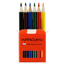 Карандаши цветные Красин "Приключения", 06цв., шестигран., заточен., картон, европодвес фото Карандаши цветные Красин "Приключения", 06цв., шестигран., заточен., картон, европодвес