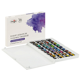 Акварель художественная Гамма "Старый Мастер", 36цв*2,6мл. пластик. Пенал фото Акварель художественная Гамма "Старый Мастер", 36цв*2,6мл. пластик. Пенал