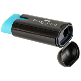 Точилка Faber-Castell Combi с ластиком и контейнером в ассортименте