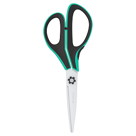 Ножницы Berlingo "Easycut 350", 18см, бирюзовые, эргономичные ручки, мягкие вставки, европодвес
