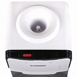 Кулер для воды SONNEN FSE-02SA, напольный, НАГРЕВ/ОХЛАЖДЕНИЕ ЭЛЕКТРОННОЕ, 2 крана, белый, 455414