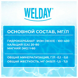 Вода негазированная питьевая WELDAY AQUA (ВЭЛДЭЙ АКВА), 0,6 л, 623760