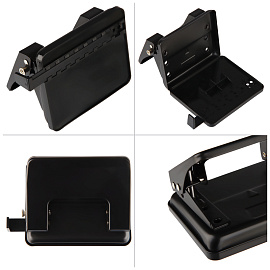 Дырокол OfficeSpace 20л., металлический, черный, с линейкой фото Дырокол OfficeSpace 20л., металлический, черный, с линейкой