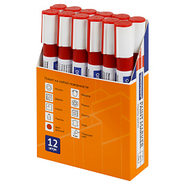 Маркер-краска OfficeSpace красная, 1-4мм, нитро-основа фото Маркер-краска OfficeSpace красная, 1-4мм, нитро-основа