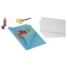 Клеенка для уроков труда Мульти-Пульти "Летим", 35*50см, ПВХ