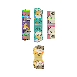 Закладки магнитные для книг, 4шт., MESHU "Cute kittens", ламинация с блестками фото Закладки магнитные для книг, 4шт., MESHU "Cute kittens", ламинация с блестками