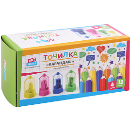 Точилка пластиковая ArtSpace "Карандаш" 1 отверстие, контейнер, ассорти фото Точилка пластиковая ArtSpace "Карандаш" 1 отверстие, контейнер, ассорти