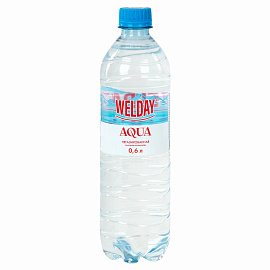Вода негазированная питьевая WELDAY AQUA (ВЭЛДЭЙ АКВА), 0,6 л, 623760