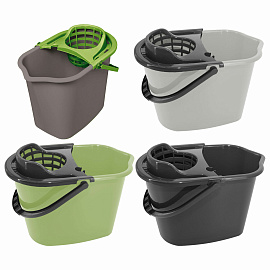 Ведро с отжимом York 10 л пластик (сливной носик)