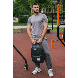 Рюкзак HEIKKI ENERGETIC (ХЕЙКИ) универсальный, эргономичный, "Strips", черный, 43х30х16 см, 273860