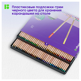 Карандаши цветные Berlingo "SuperSoft. Pro" 72цв., круглые, заточен., картон, европодвес