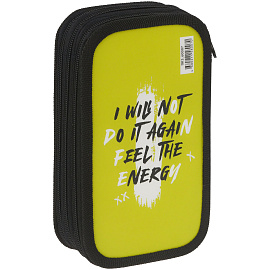 Пенал 3 отделения, 190*110 ArtSpace "Energy", ламинированный картон, софт-тач