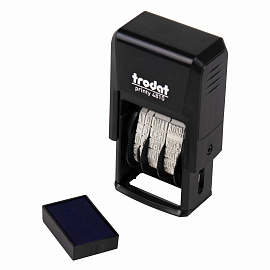 Датер-мини месяц буквами, оттиск 20 х 3,8 мм, синий, TRODAT 4810, корпус черный фото Датер-мини месяц буквами, оттиск 20 х 3,8 мм, синий, TRODAT 4810, корпус черный