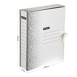 Папка архивная с завязками OfficeSpace "Standard" плотная, микрогофрокартон, 75мм, белая, 700л.