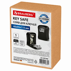 Сейф для ключей, 40x95x115 мм, кодовый замок, BRAUBERG, 291360