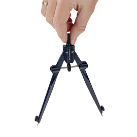 Циркуль Faber-Castell + грифели, пластиковый футляр, цвет темно-синий., роз. золото