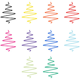 Набор шариковых ручек OfficeSpace 10шт., 10цв., 1,0мм, европодвес