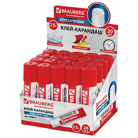 Клей-карандаш BRAUBERG, 15 г, 220870