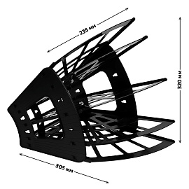 Лоток для бумаг веерный СТАММ "Эконом", 5-ти секционный, черный фото Лоток для бумаг веерный СТАММ "Эконом", 5-ти секционный, черный