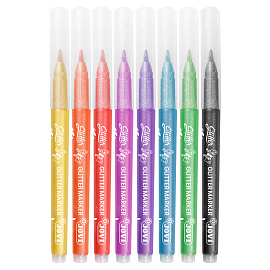 Фломастеры с блестками JOVI "Glitter", 08цв., смываемые, картон, европодвес фото Фломастеры с блестками JOVI "Glitter", 08цв., смываемые, картон, европодвес