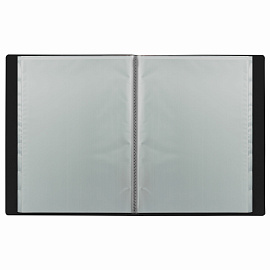 Папка 40 вкладышей BRAUBERG "Office", черная, 0,6 мм, 271327