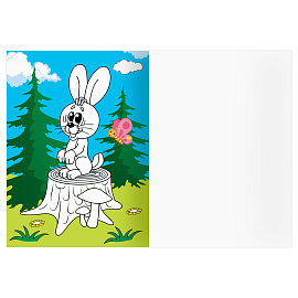 Раскраска с цв. фоном А4, 16 стр., ТРИ СОВЫ "В деревне