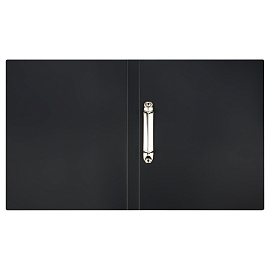 Папка на 2 кольцах OfficeSpace "Вита" А4, 25мм, 500мкм, пластик, черная фото Папка на 2 кольцах OfficeSpace "Вита" А4, 25мм, 500мкм, пластик, черная