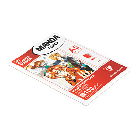 Скетчбук для маркеров 50л., А5 Clairefontaine "Manga Illustrations", на склейке, 100г/м2