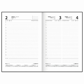 Ежедневник датированный 2026 145х215 мм, А5, STAFF, обложка бумвинил, синий, 117305