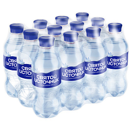 Вода питьевая Святой Источник газированная 0.33 л (12 штук в упаковке)